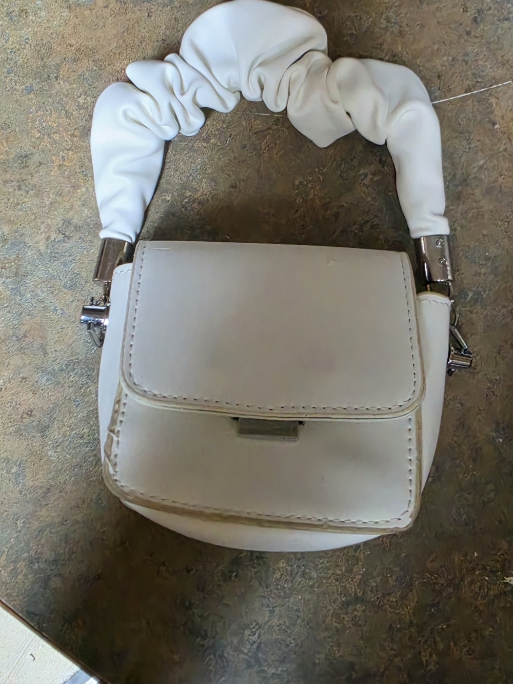Women’s Mini Bag With Scrunchie Style Handle Click Clasp